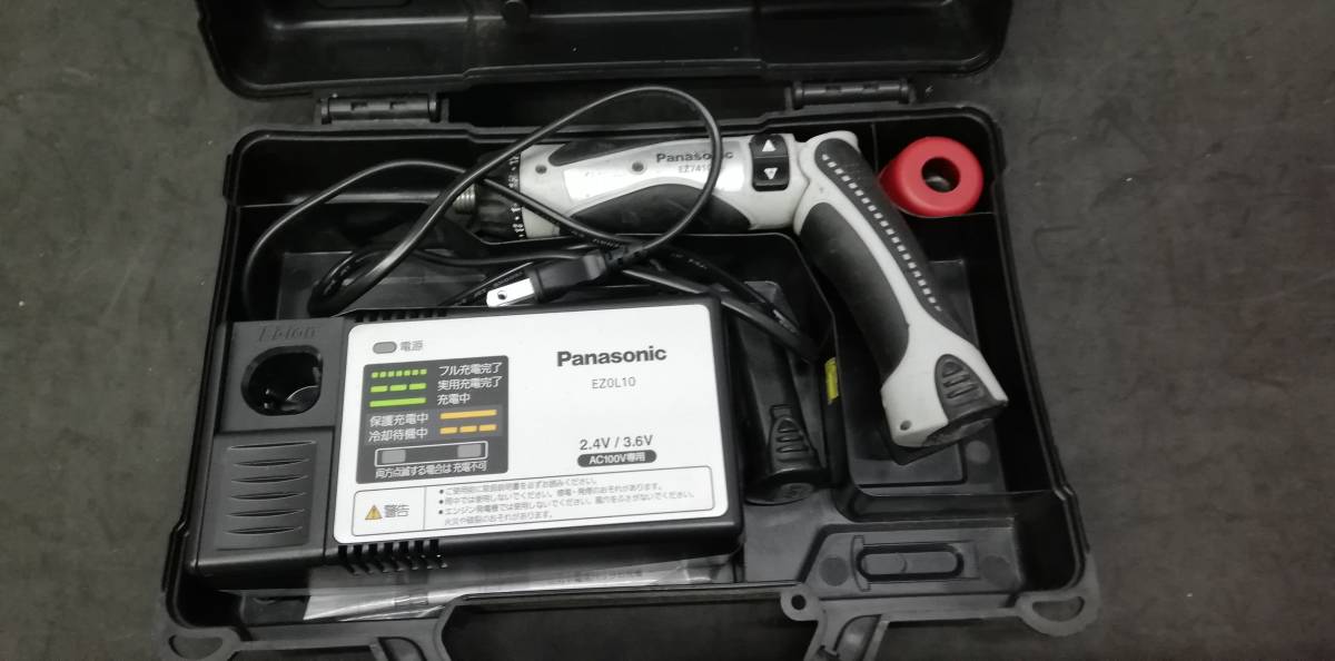 パナソニック 3.6V 充電式ドリルドライバー EZ7410 電池2個 充電器 ケースセット　_画像2