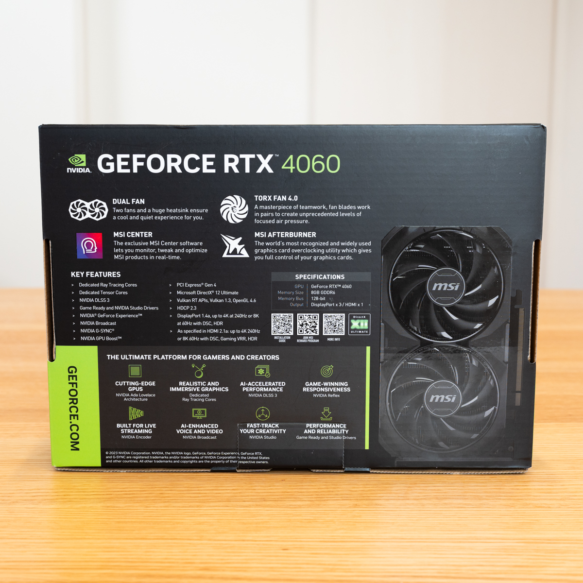 MSI GeForce RTX 4060 VENTUS 2X BLACK 8G OC 保証あり 美品 MSI GeForce RTX 4060 VENTUS 2X BLACK 8G OC 保証あり 美品
