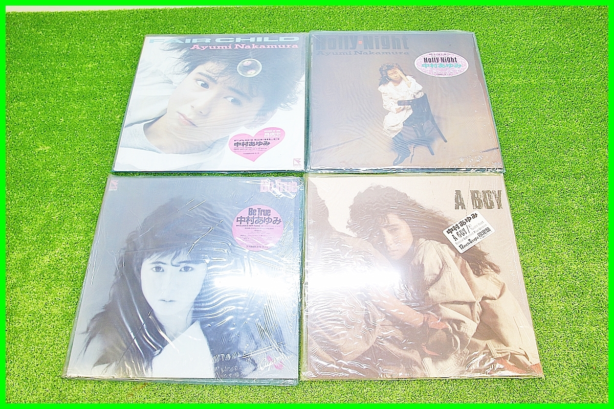 G 程度良 中古 レコード LP盤 中村あゆみ 4点セット FAIR CHILD・Holly Night・Be True・A BOY 限定版あり シュリンク残っています 当時物_送料 説明文に記載済みです。