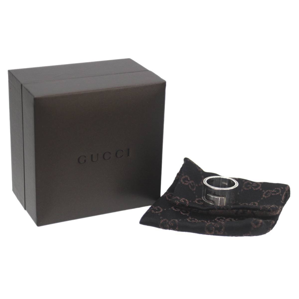 上品スタイル GUCCI/グッチ ブランデッド Gロゴ リング 指輪 シルバー SV925 10号 11.4g KA Bランク シルバー