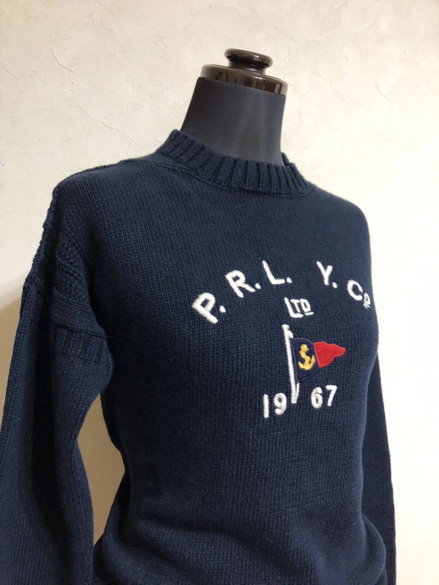 Polo Ralph Lauren Polo Ralph Lauren женский хлопок вязаный свитер tops размер XS 165/88A длинный рукав темно-синий вышивка 