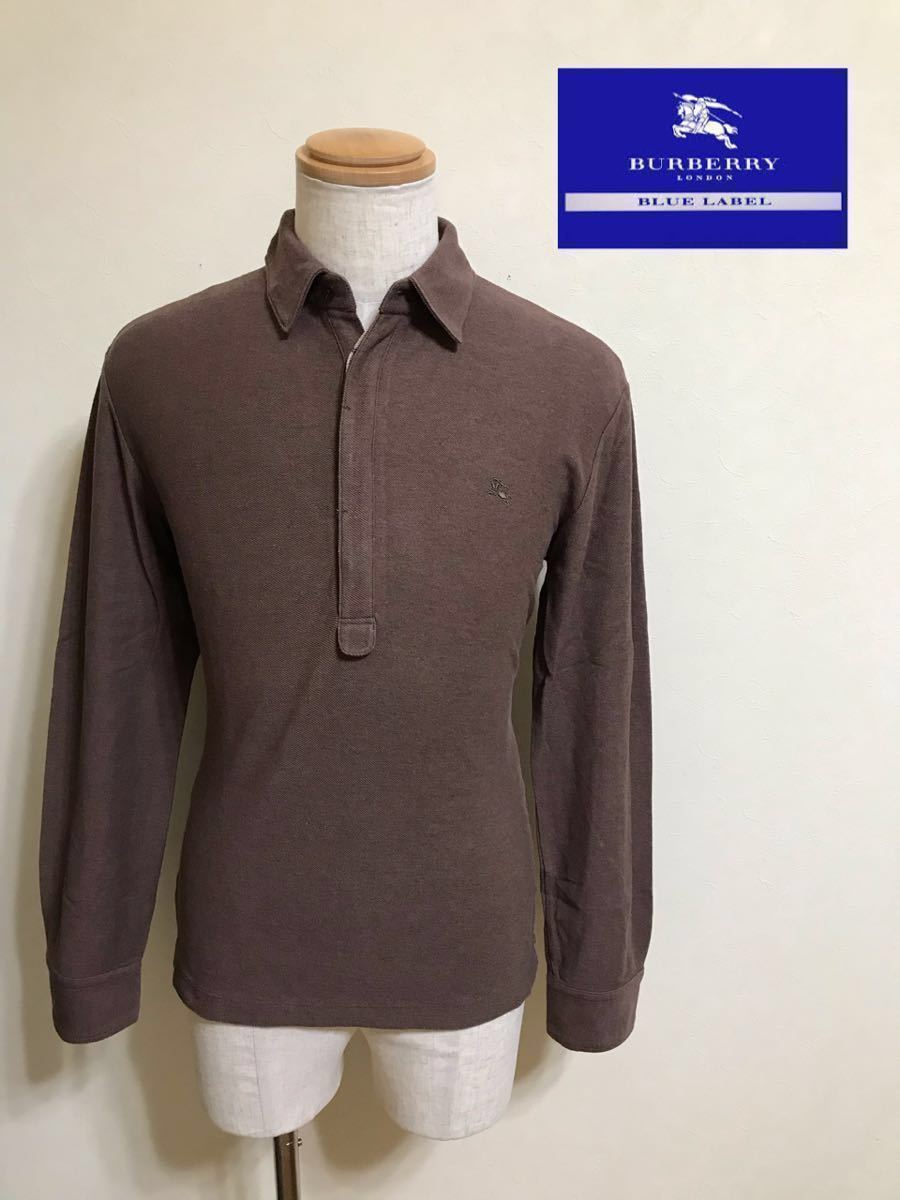 BURBERRY BLUE LABEL Burberry Blue Label олень. . рубашка tops размер M длинный рукав Brown три . association сделано в Японии FAK44-655-58