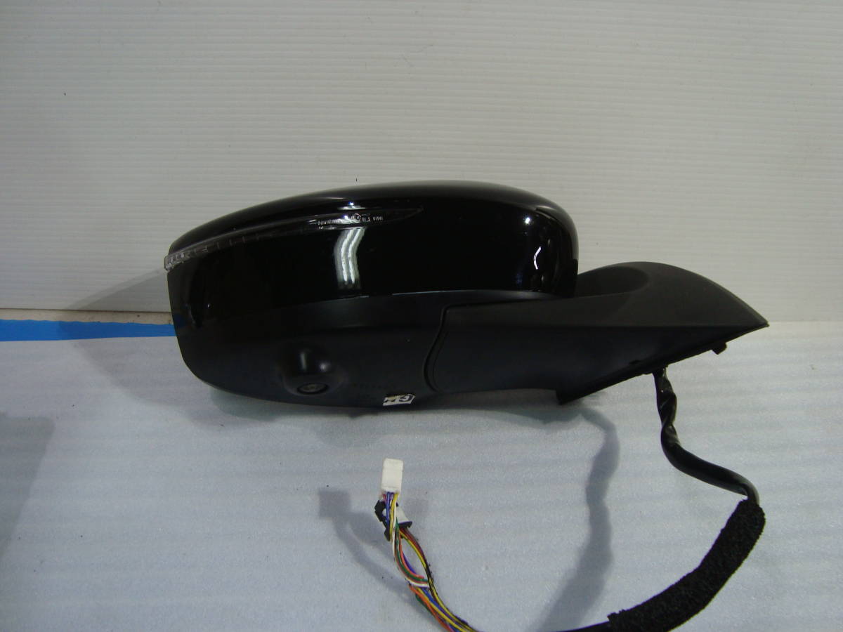 [N321] leaf ZE1 side mirror door mirror right side driver`s seat side black camera attaching 