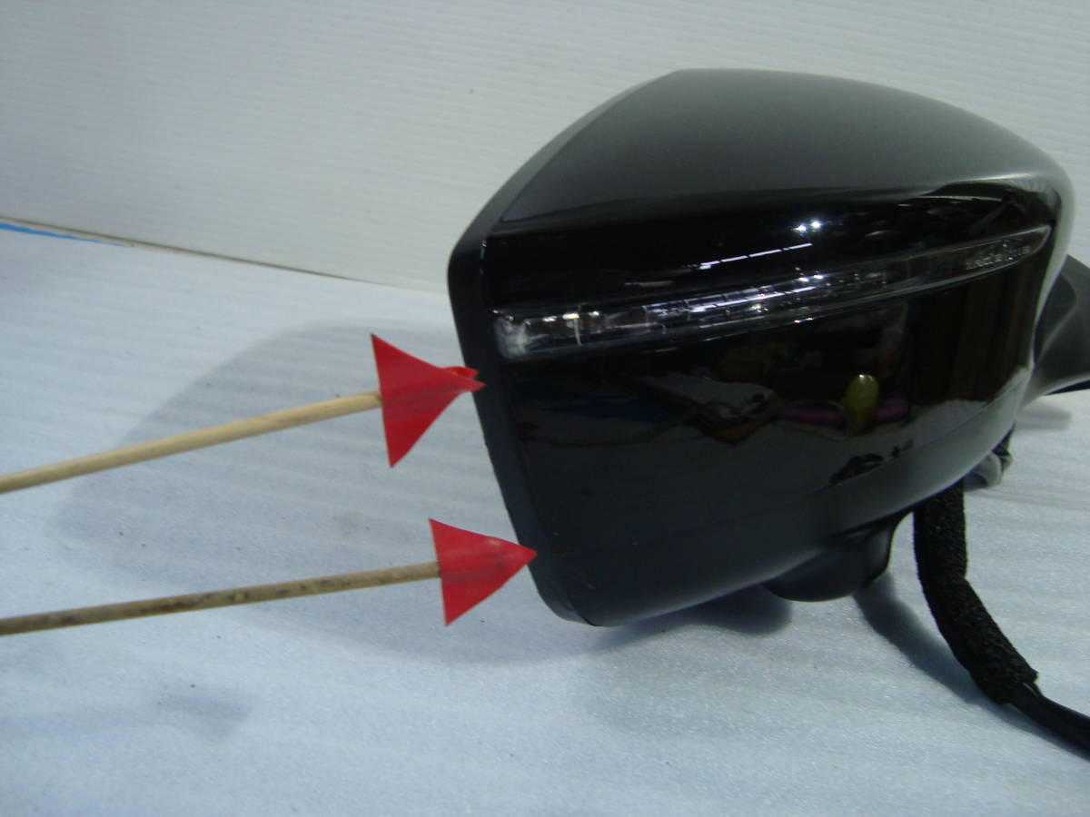 [N321] leaf ZE1 side mirror door mirror right side driver`s seat side black camera attaching 