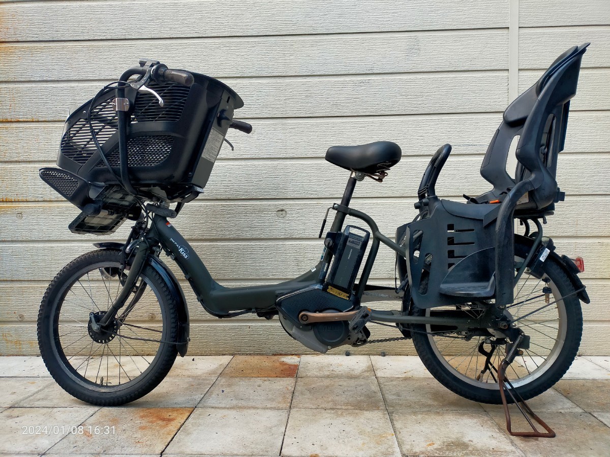 ヤマハ PAS Kissパスキス電動アシスト自転車 PM20K2014年 20インチ内装3段変速 (バッテリー充電器付)リング錠社外品整備済み自転車E4010801_画像2