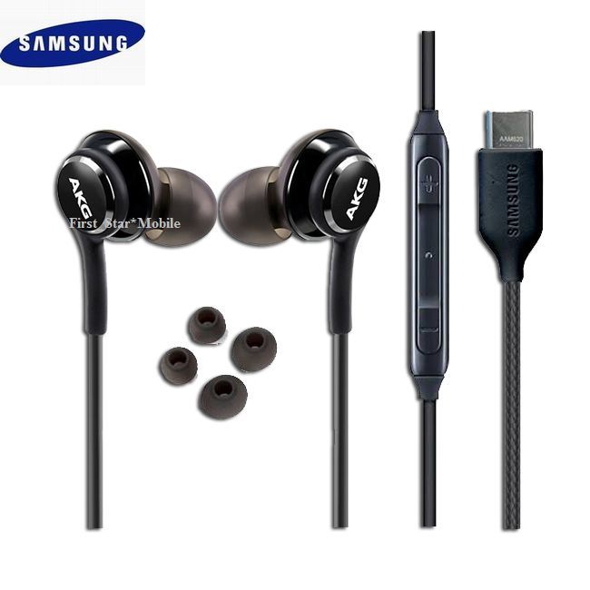 SAMSUNG純正◆EO-IC100 Earphones Tuned by AKG /Galaxy ギャラクシーイヤホン USB Type C 黒[輸入品]バルク品【S20付属】の画像1