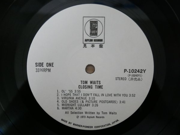 U2-028＜LP/プロモ/美盤＞トム・ウェイツ / ファースト「クロージング・タイム」_画像4