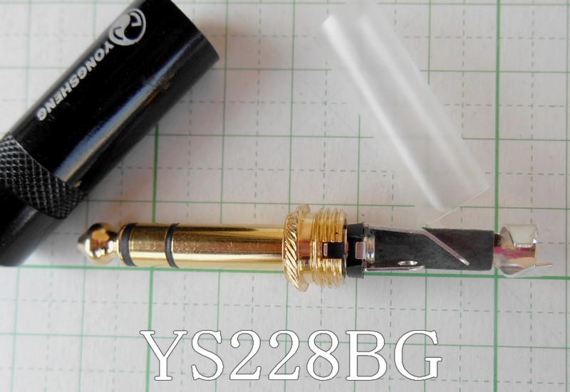 管理番号＝3M072　　　自作用　φ6.3mm　ステレオ標準プラグ　YS228BG　1個_画像2