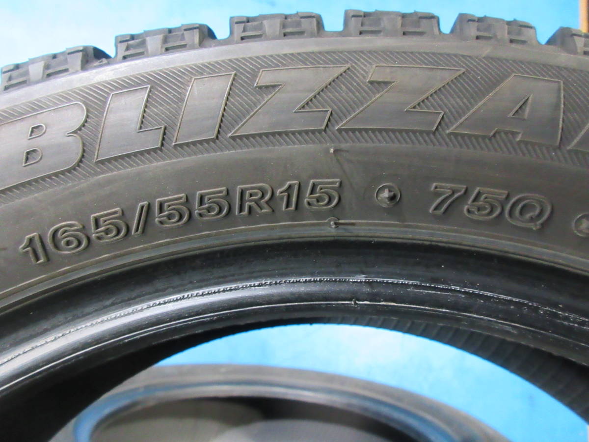 BRIDGESTONE ブリヂストン BLIZZAK ブリザック VRX 165/55R15 75Q 4本 №06713B 室内保管 雪 氷 冬タイヤ 中古スタッドレスタイヤ_画像10