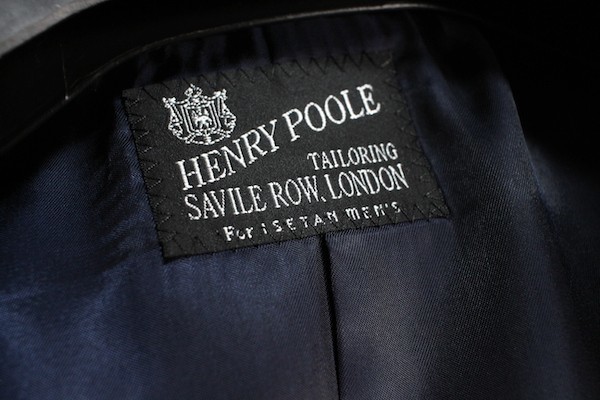 新品 ヘンリープール/HENRY POOLE 秋冬 日本製 国産生地 無地 スリーピース スーツA4/S/A88/濃紺/20.9万/オンワード樫山_画像6