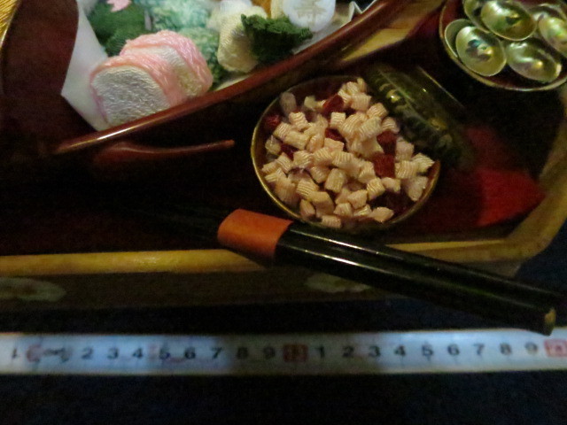:即決【人形館】「鯛盛り縮緬細(xì)工祝い膳C-1」雛人形?雛道具?雛御殿.蒔絵〝雛?