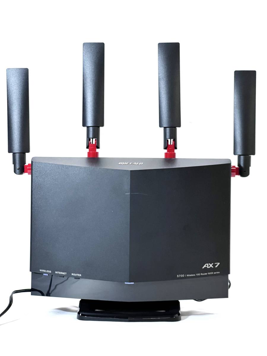 □【ルーター機能簡易確認済】 Buffalo AX7 WXR-5700AX7S Wi-Fi 6 対応 10G WXR 無線 ルーター バッファロー 初期化済 □ W01-0120_画像1
