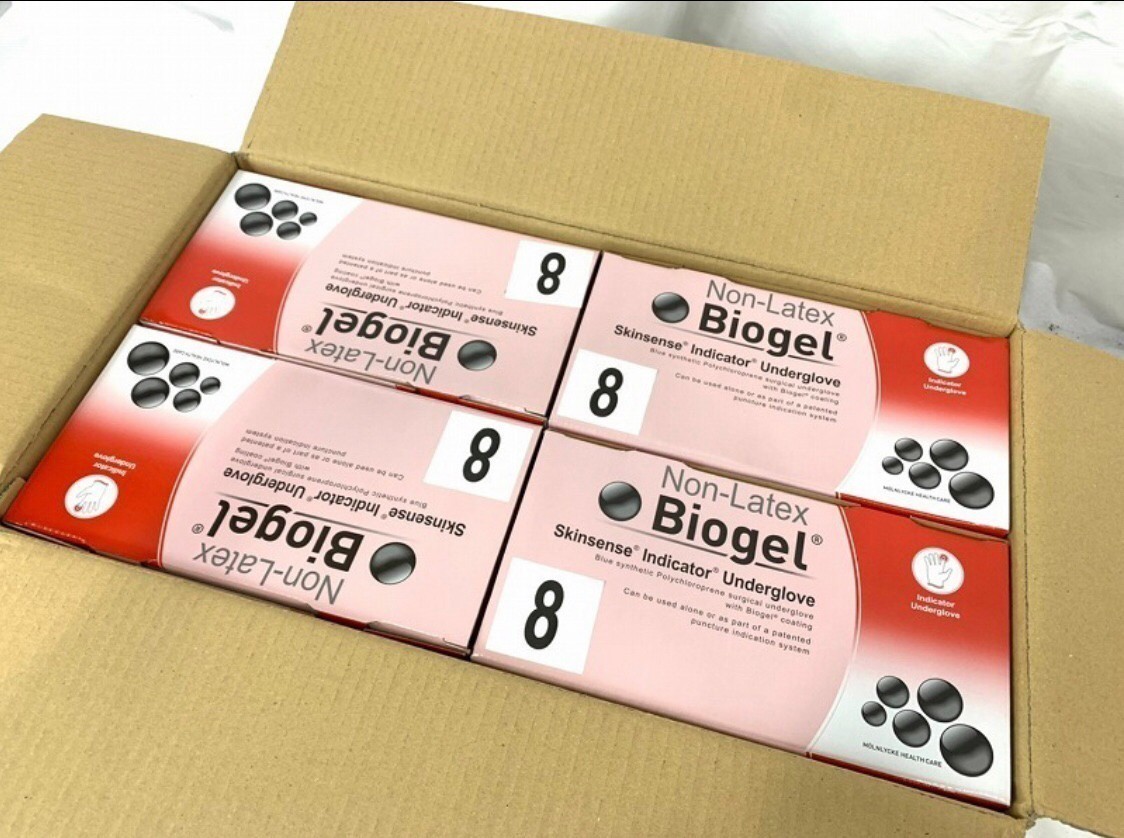 【新品】Biogel ゴム手袋 サージカルグローブ 外科医手袋 200枚 バイオジェル Lサイズ(8) REF40680 メンリッケ 動物病院(140)☆CA20D_画像3