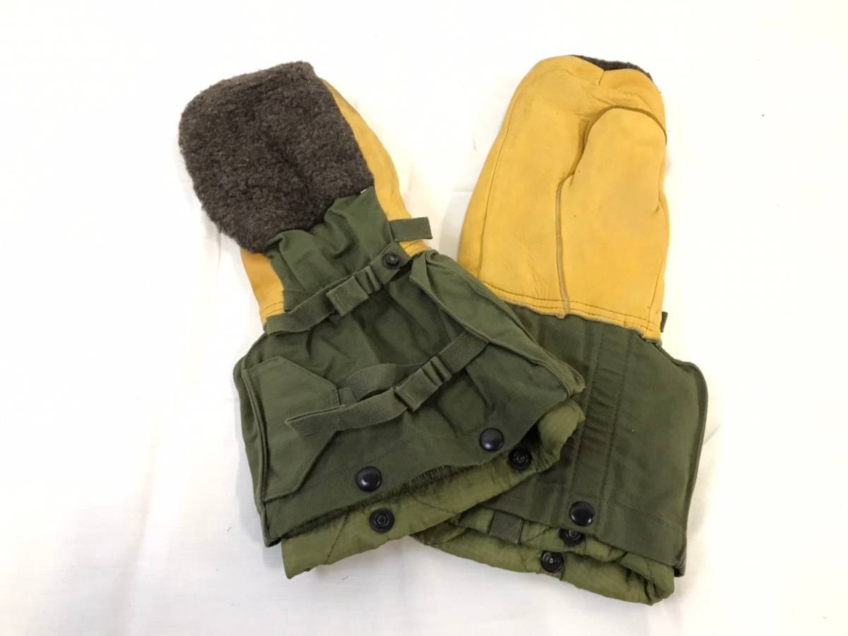 [ the US armed forces discharge goods ] mitten glove gloves S size ultimate cold district for wool leather military camp outdoor (80) *HA31BK#24