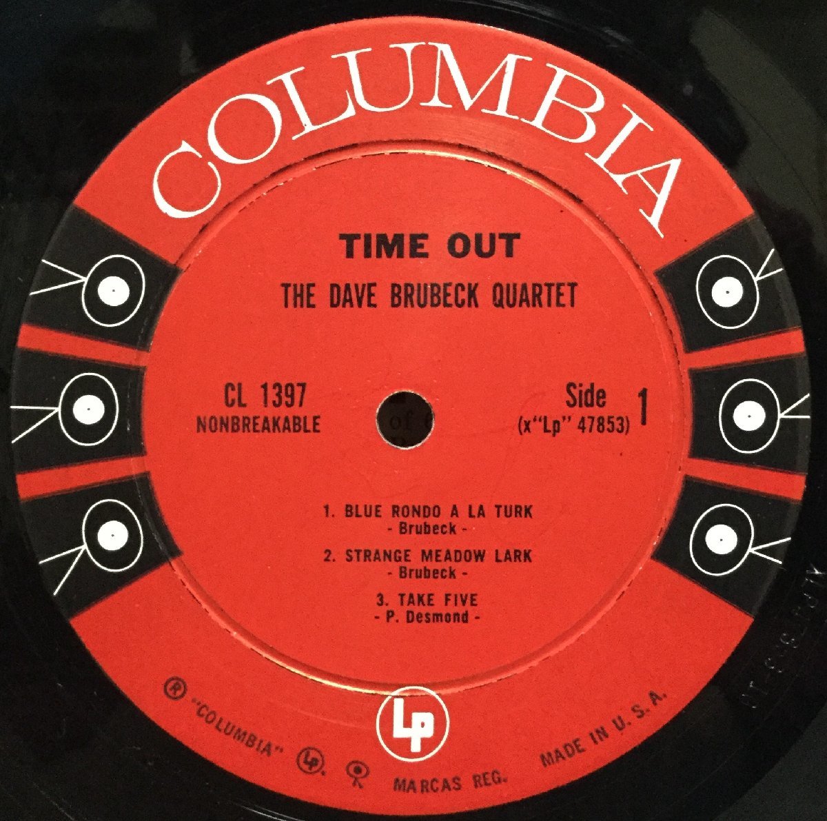 LP 洋楽 The Dave Brubeck Quartet / Time Out 米盤 オリジナル mono 深溝 6eye_画像3