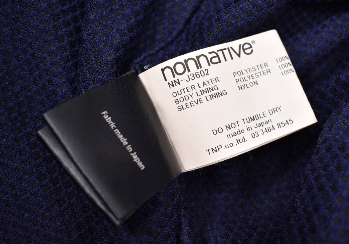 【nonnative】19AW定価69800円 Pliantex生地上質ポリコート3紺 J3602ノンネイティブ_画像8