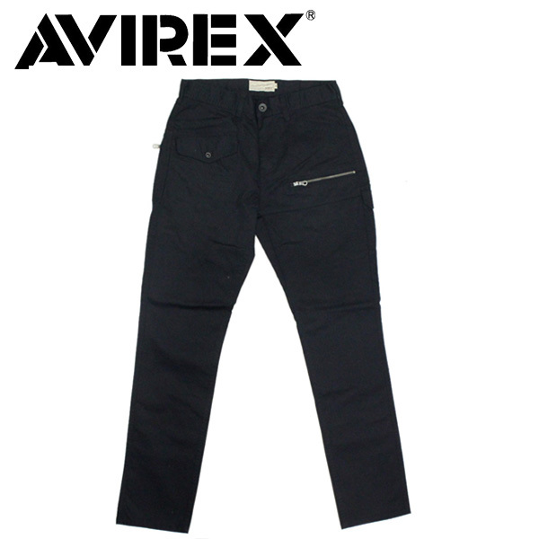 AVIREX (アヴィレックス) 6156101 STRETCH DOBBY 8PKT PANTS ストレッチ ドビー パンツ 783-5210004 09(10)BLACK L