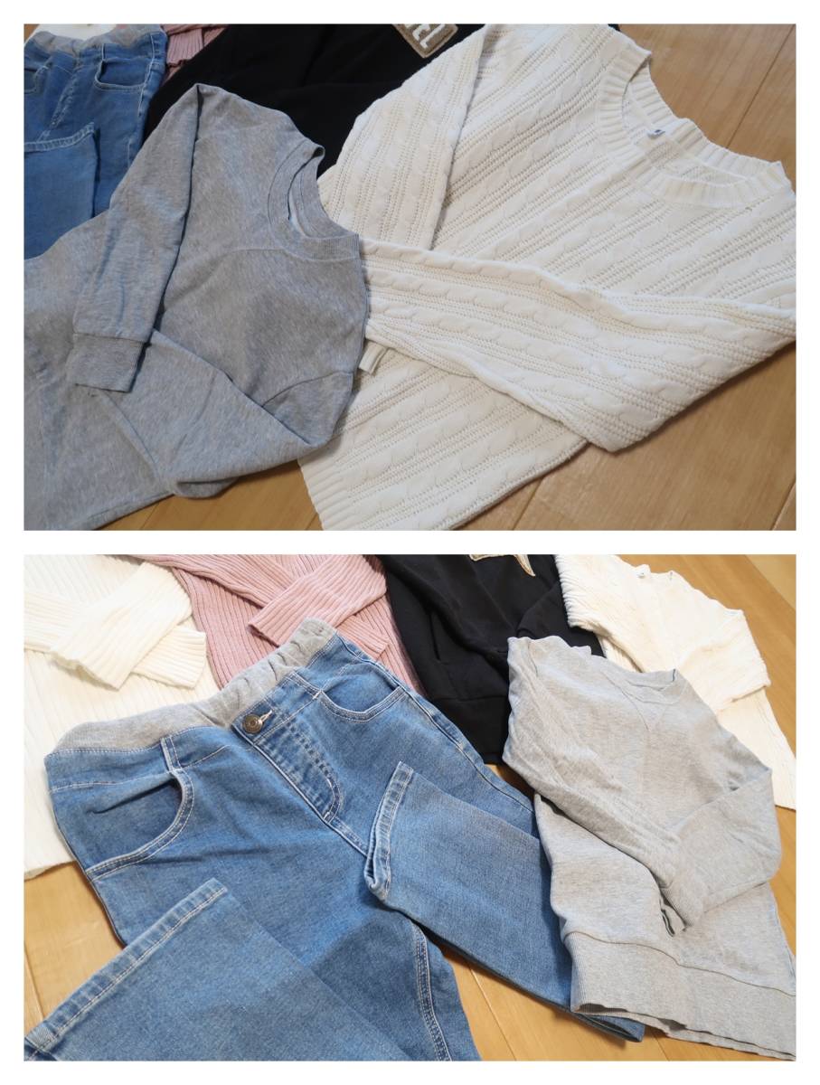 130～140サイズ　秋冬　まとめ売り　GAP　ユニクロ　GITAなど色々　ズボン　セーター　タートル　トレーナー　合わせて7点セット　女の子_画像6