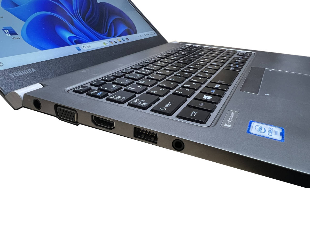 2019年製 第6世代 Core i5-6200U メモリ8GB◆SSD256GB 13.3インチノートPC Win11/Office2021Pro/WEBカメラ/フルHD/TOSHIBA R63/Kの画像4