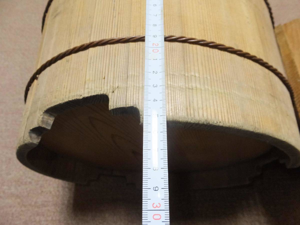  деревянный контейнер для риса .. из дерева Showa Retro 32cm