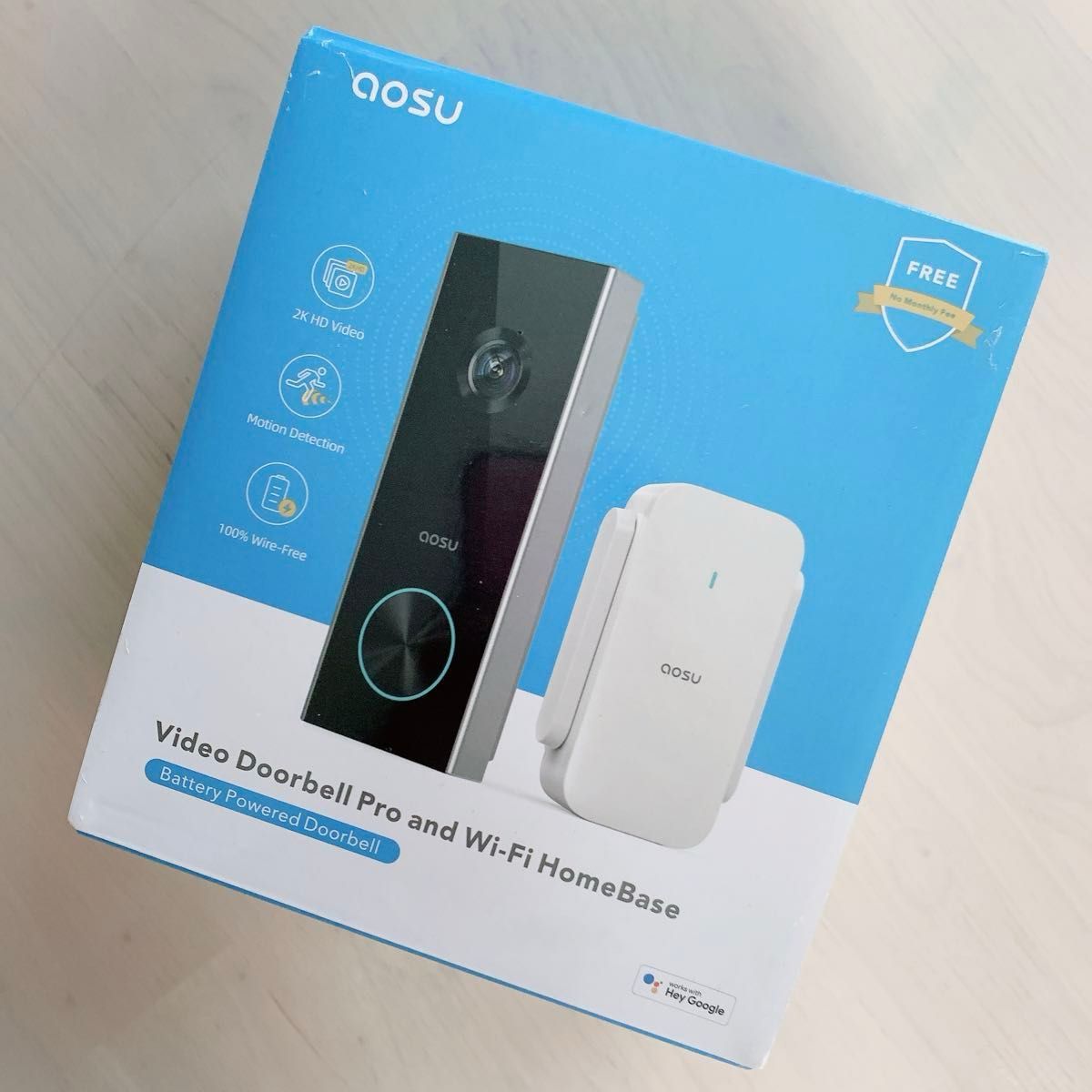 AOSU 2K ワイヤレス 見よ カメラ付き インターホン 外出先からも AOSU 2K ワイヤレス 見よ カメラ付き インターホン 外出先からも