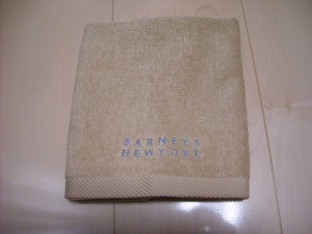 未使用★今治タオル★BARNEYS NEWYORK（バーニーズニューヨーク）☆フェイスタオル☆ブラウン☆素材は綿100％★大きさは約34cm×約37cm_画像1