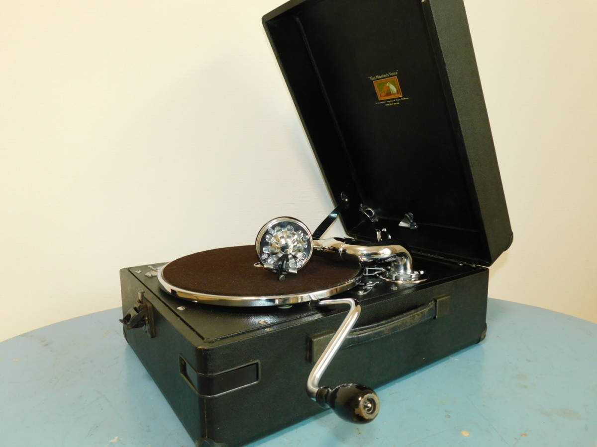 1953年　英国　『世界最高のポータブル蓄音機の名機』HMV102蓄音機　ブラック　後期製造の最新モデル　整備済み