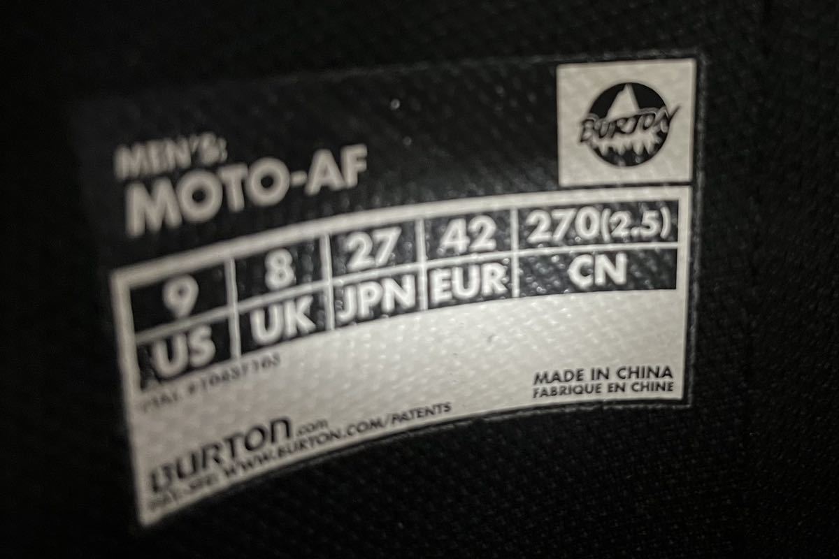 送料無料　美品　BURTON バートン MOTO モト　バートンブーツ スノーボードブーツ ASIAN FIT アジアンフィット　27.0センチ_画像2