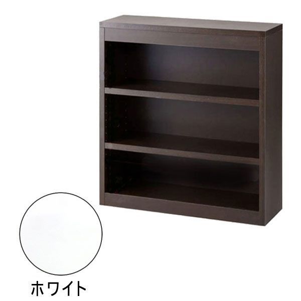 送料300円(税込)■ce106■棚板がっちり書棚 ロータイプ(W60×D29.5×H80cm) ホワイト【シンオク】_画像1