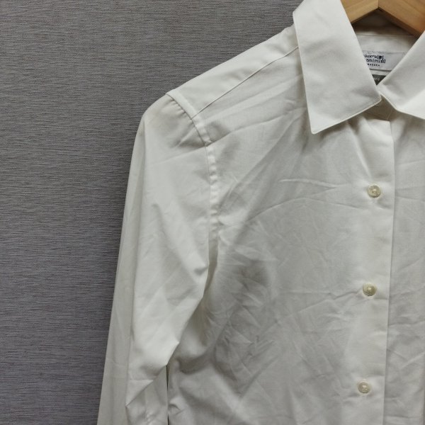 A51 Maker's Shirt KAMAKURA メーカーズ シャツ 鎌倉 長袖 カッター 無地 シンプル オフィス ビジネス レディース ホワイト サイズ 36_画像3