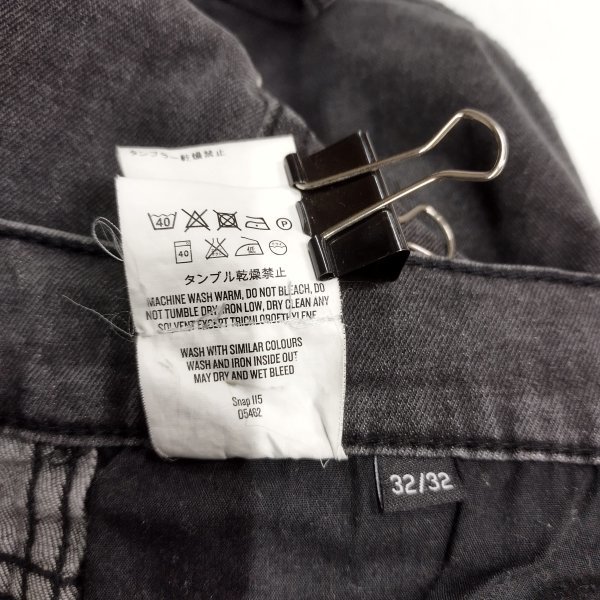 A241 DR. DENIM JEANSMAKERS ドクター デニム ジーンズ パンツ ストレッチ ストレート レディース メンズ ブラック サイズ 32/32_画像9