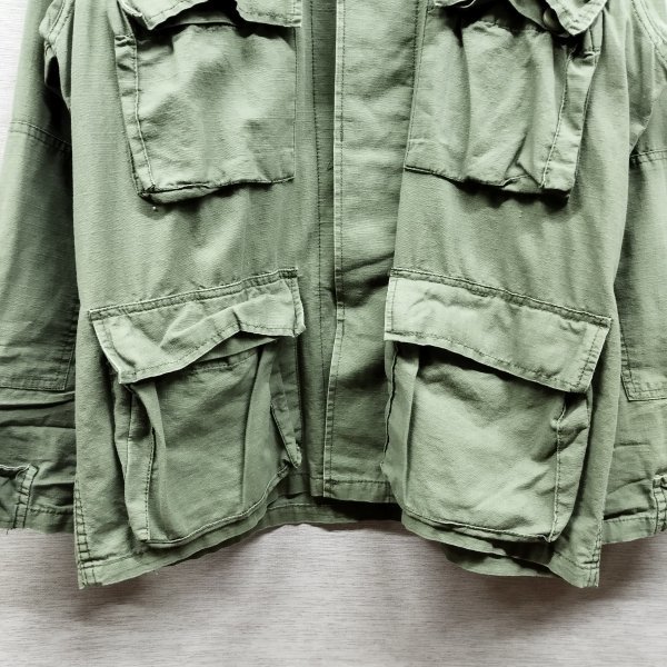 Z170 ROTHCO 長袖 シャツ ジャケット XS オリーブ ミリタリーウォッシュ加工 ヴィンテージ感 リップストップ フラップ ポケット ロスコ_画像5