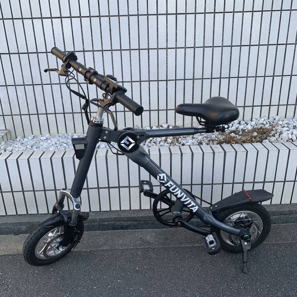  goods with special circumstances folding electric bike GX 12 -inch compact gray small diameter bicycle guarantee none GX-B⑦