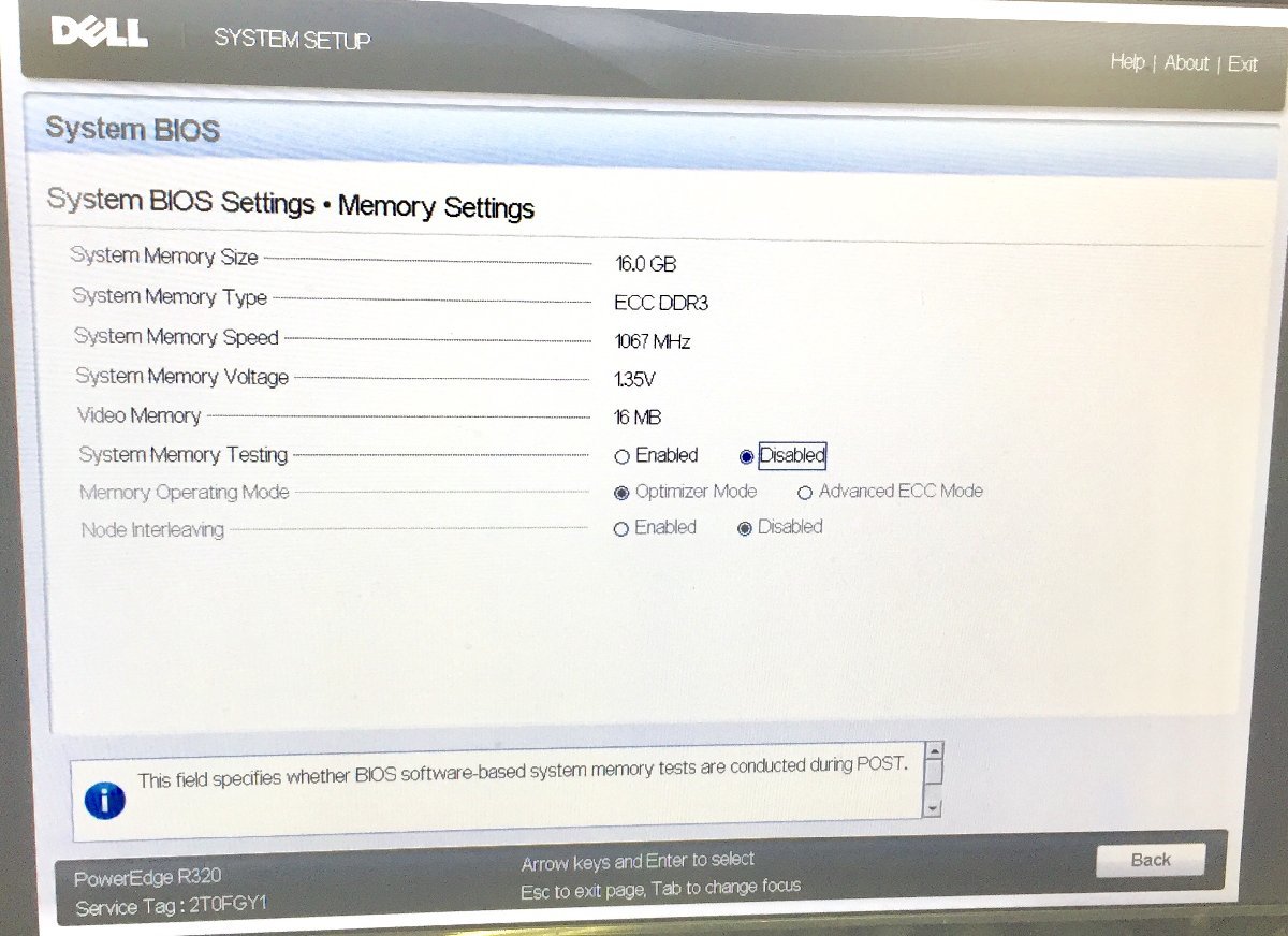 LA3113YO【通電〇1円～】DELL Power Edge R320 サーバー CPU:Intel(R) Xeon(R) CPU E5-2403v2 @ 1.80GHz HDD:2TB メモリ:16GB_画像10