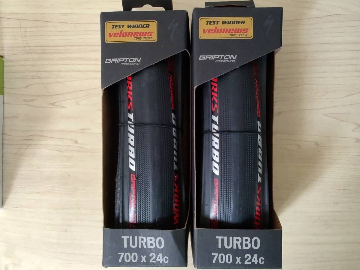 SPECIALIZED S-WORKS TURBO スペシャライズド ターボ　旧モデル　WO　24C　黒　未使用/2本セット　レターパック送料無料_画像1