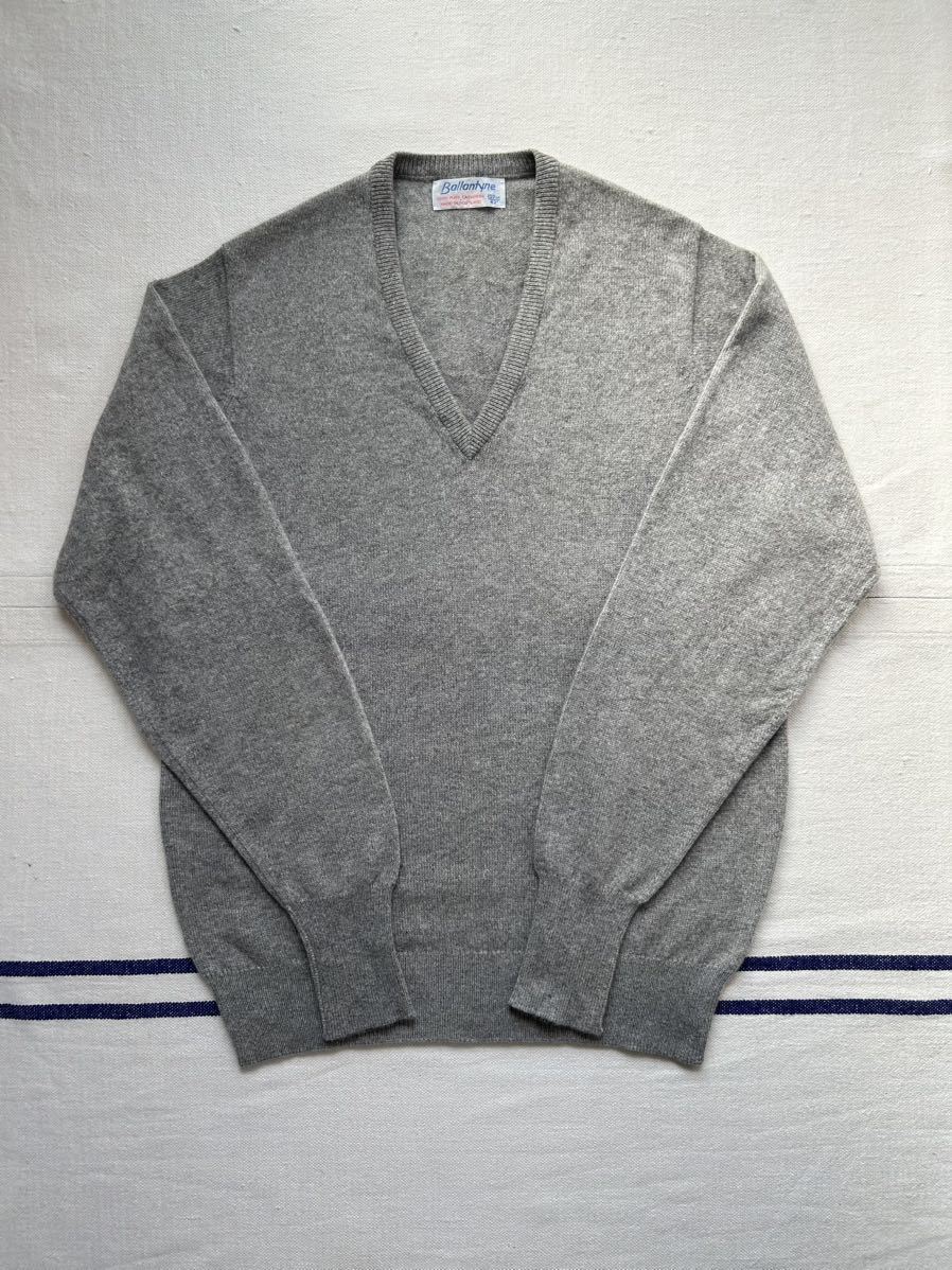 70s 80s Ballantyne Cashmere V-neck Sweater バランタイン 70s 80s Ballantyne Cashmere V-neck Sweater バランタイン