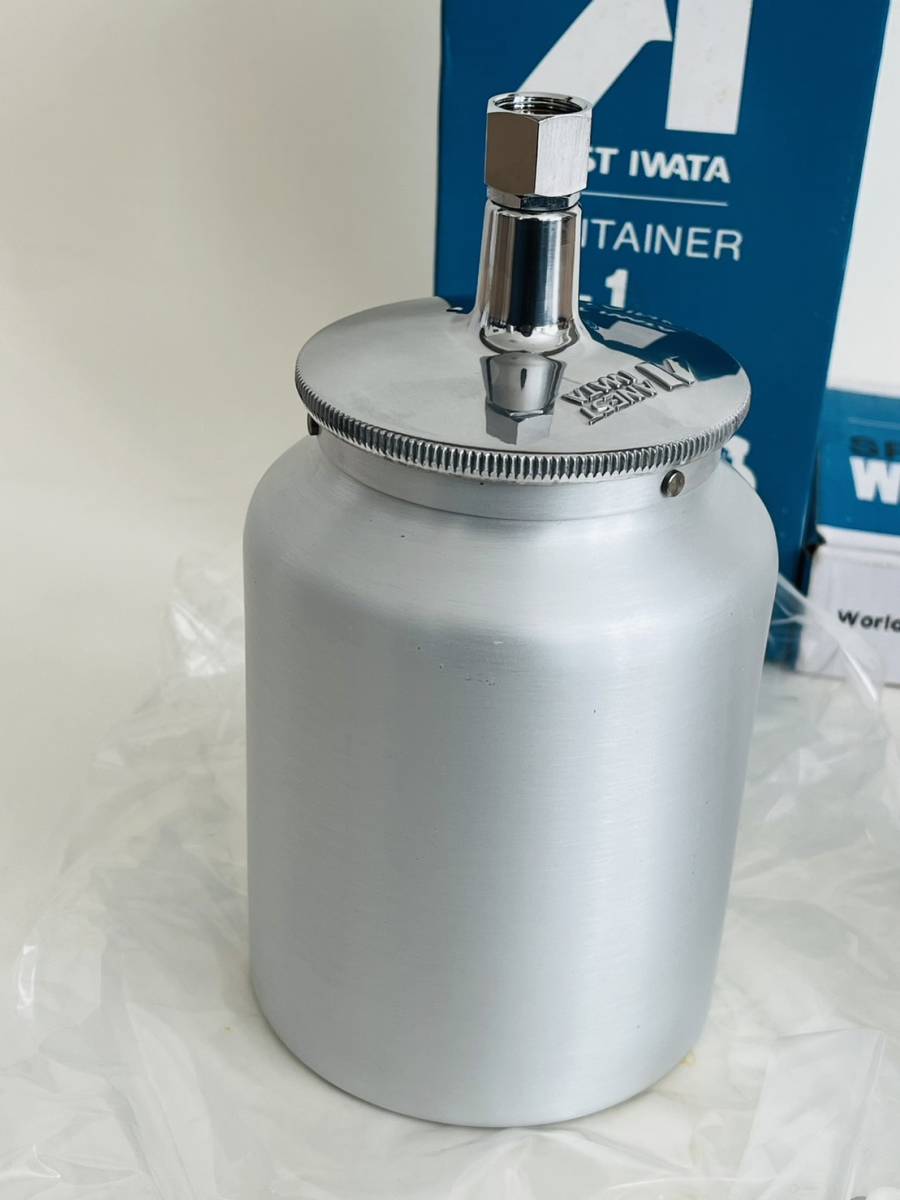 〇y137 未使用 アネスト岩田 スプレーガン W-77 吸上式カップ1000ml PC-1 2点まとめて 箱付き iwata_画像3