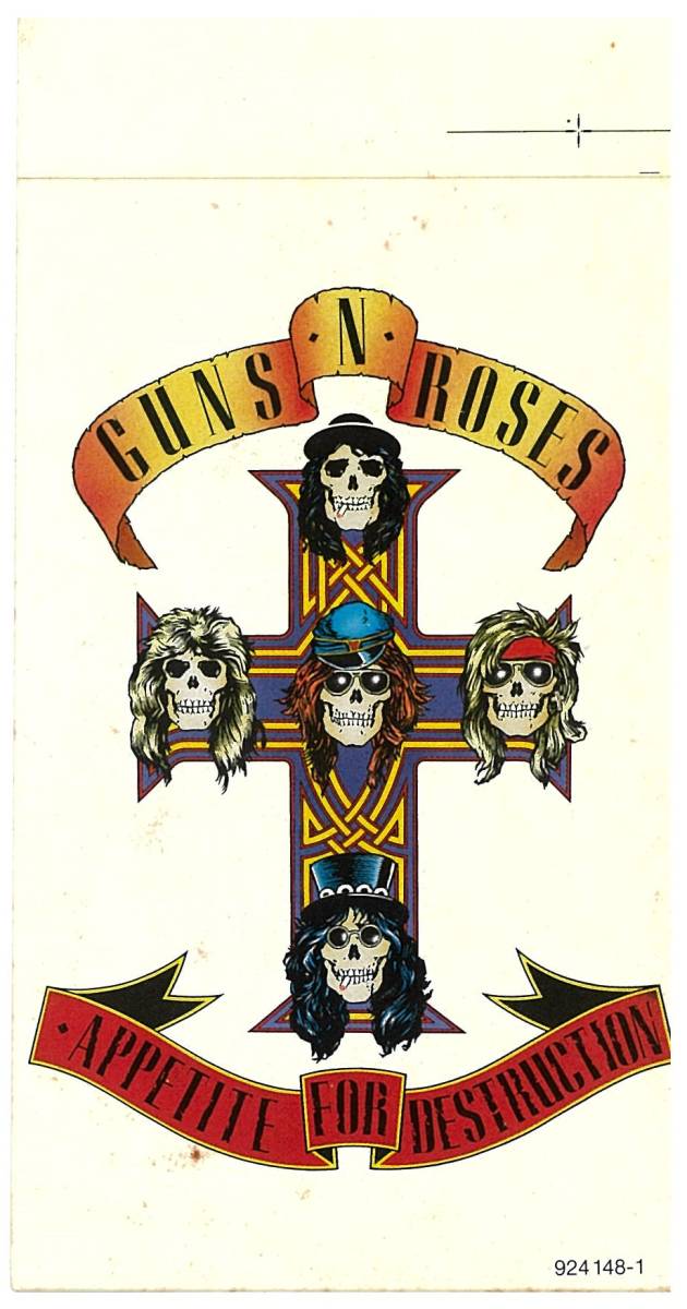Guns N' Roses / Appetite For Destruction レコード WX 125 発禁ジャケット ステッカー付_画像7