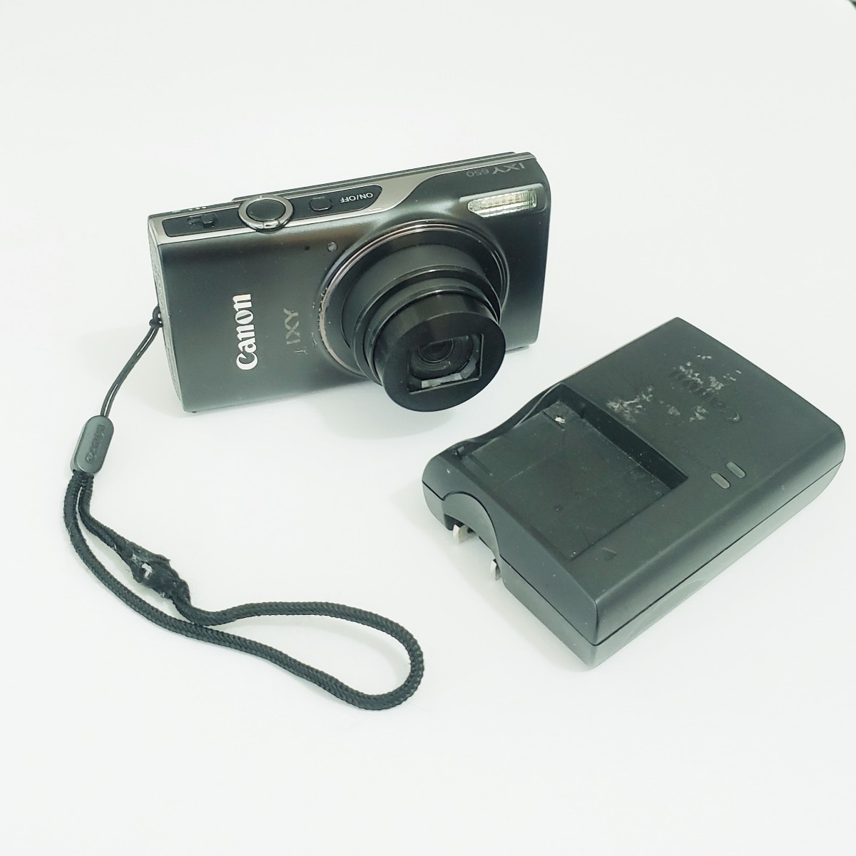 動作品 Canon IXY 650 キャノン イクシー ブラックボディ コンパクトデジタルカメラ 充電器有 デジカメ 現状品_画像2