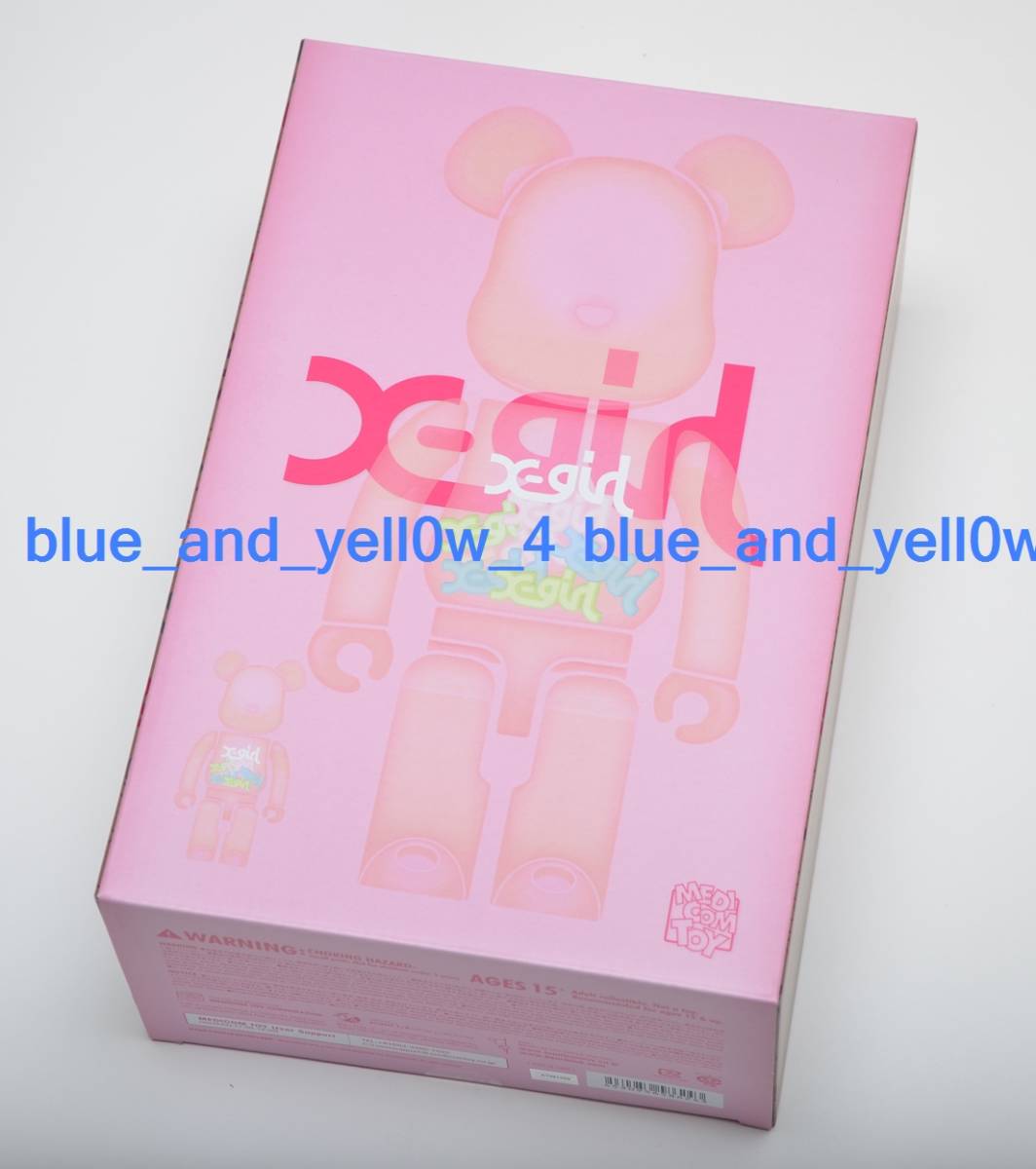 ■新品 未開封 国内正規品 B@RBRICK X-girl 2020 100％ & 400％ MEDICOM TOY kaws PINK ベアブリック