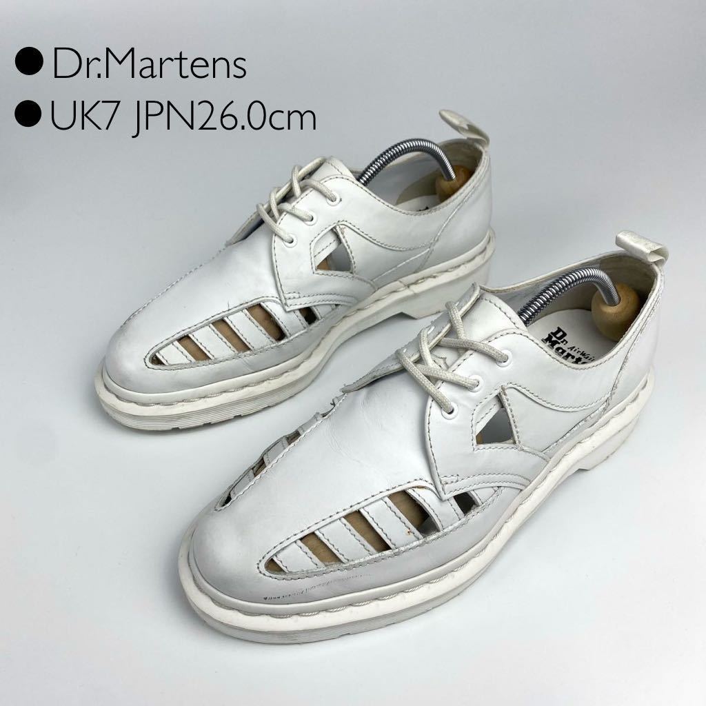 Dr.Martens 3ホールブーツ UK7 JPN26.0cm WHITE メンズ ドクターマーチン レザー ブーツ シューズ ローカット_画像1