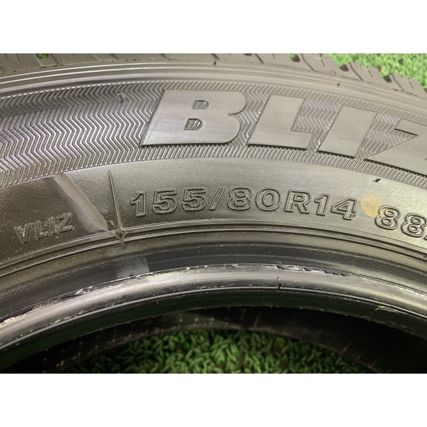 2020年製 8分山 ブリヂストン BLIZZAK VL1 155/80R14 88/86N LT 4本/札幌市手渡し可/中古スタッドレスタイヤ(冬タイヤ) サクシード等 C3_65_画像9