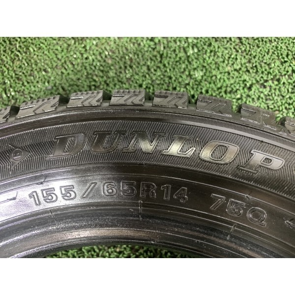 2021年製 8～9分山 ダンロップ WINTERMAXX WM02 155/65R14 75Q 4本/札幌市手渡し可/中古スタッドレスタイヤ(冬タイヤ) ルークス等 A1_55_画像7