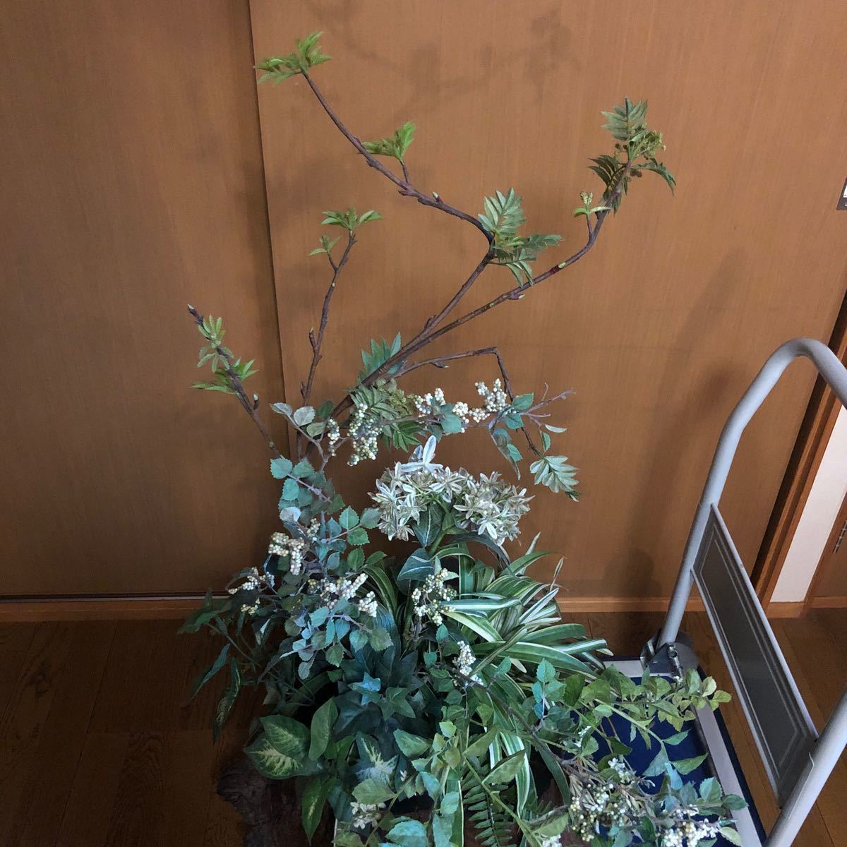 天然木 切株 木の根 造花 オブジェ インテリア 花台 飾り台 和風 天然木 切株 木の根 造花 オブジェ インテリア 花台 飾り台 和風