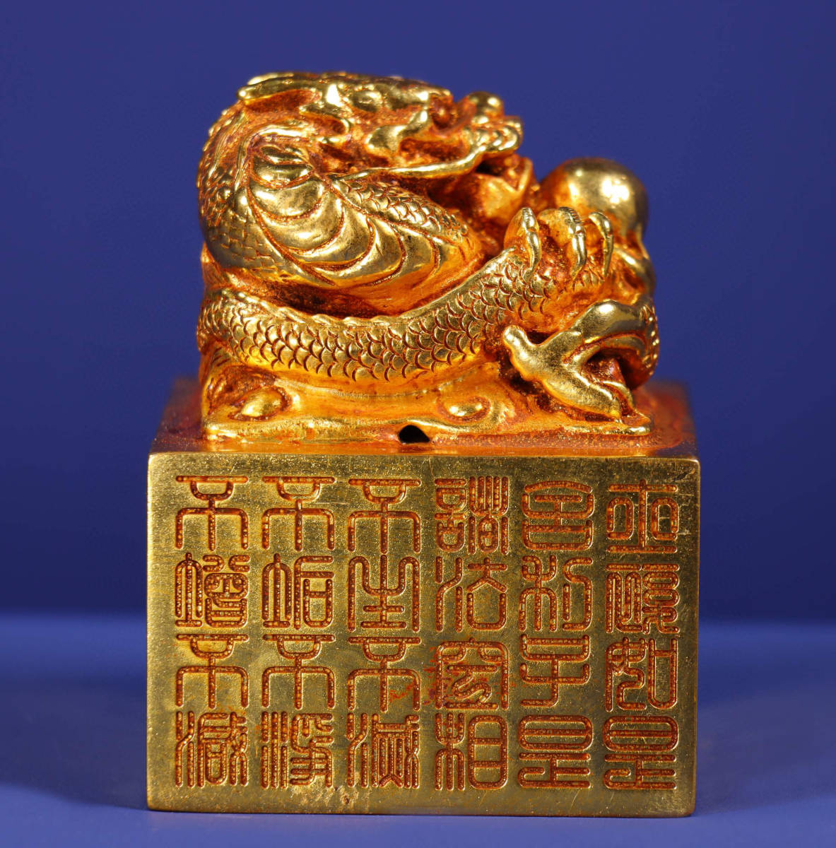 清・古銅彫・塗金・龍印章』極細工 置物古賞物 中国古玩 中国 清・古銅彫・塗金・龍印章』極細工 置物古賞物 中国古玩 中国