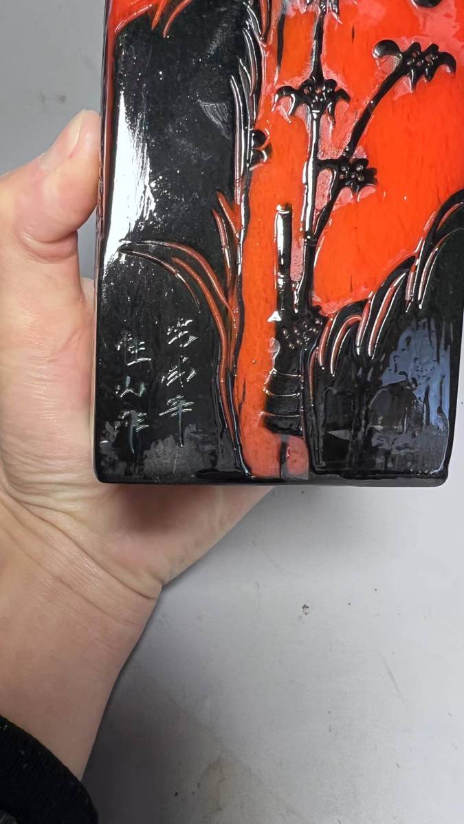 清・古寿山石・烏鴉皮・田黄石彫・松下老人紋印章・箱付』極細工 清・古寿山石・烏鴉皮・田黄石彫・松下老人紋印章・箱付』極細工