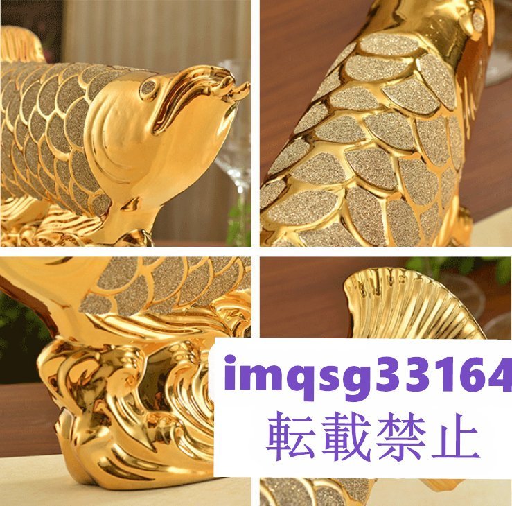 極美品★金竜魚 客間 インテリア 飾り物 置物 新品 富をもたらす_画像3