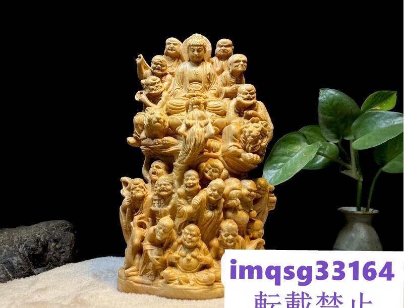十八羅漢 仏教工芸品 仏教美術精密雕刻 仏像 木彫り_画像1