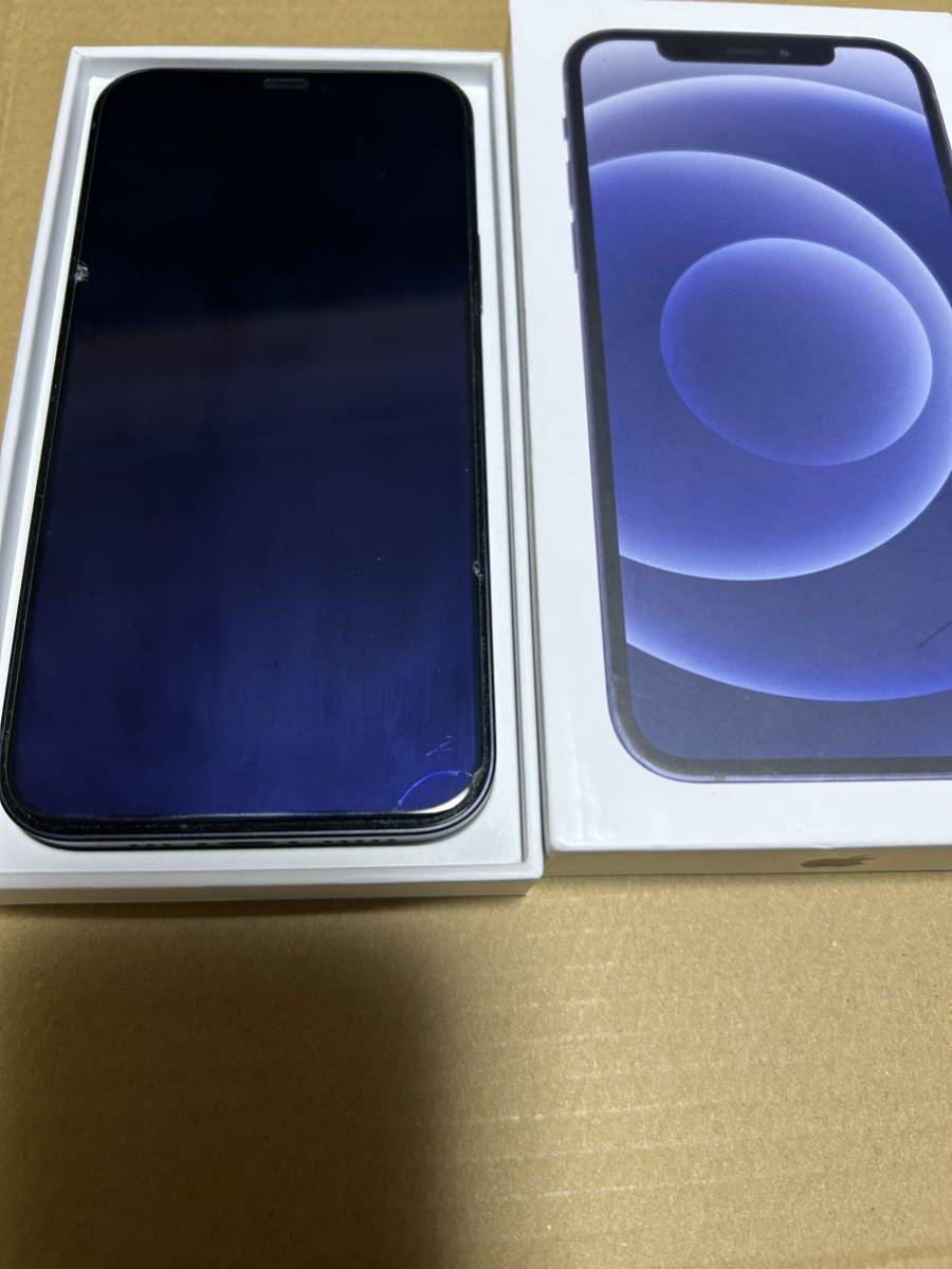 iPhone 12 64GB simフリー docomo 残債無し 利用制限〇 付属品完備 画面割れなし 美品 apple iPhone12 ブラック black アップル