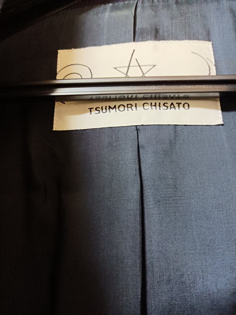  Tsumori Chisato. темно-синий. шерсть 100. длинное пальто 